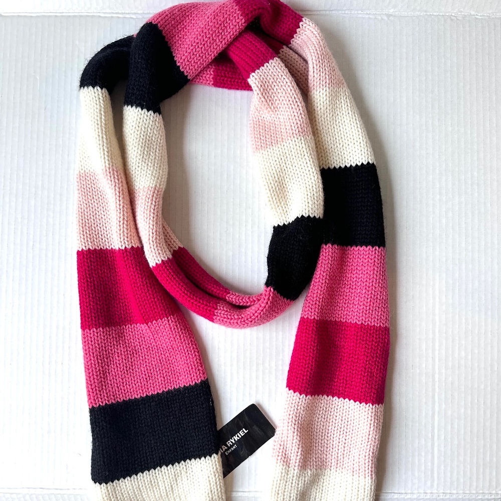 Sonia Rykiel pendant wool stripped girl’s scarf NWT
